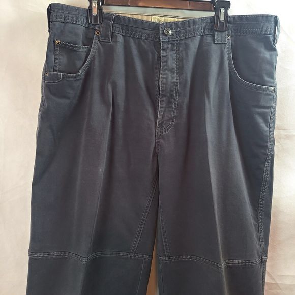 Cabela's Casuals Men's (W38 x L34) Gray Cotton Stretch Flat Straight Leg Pants - Picture 4 of 12